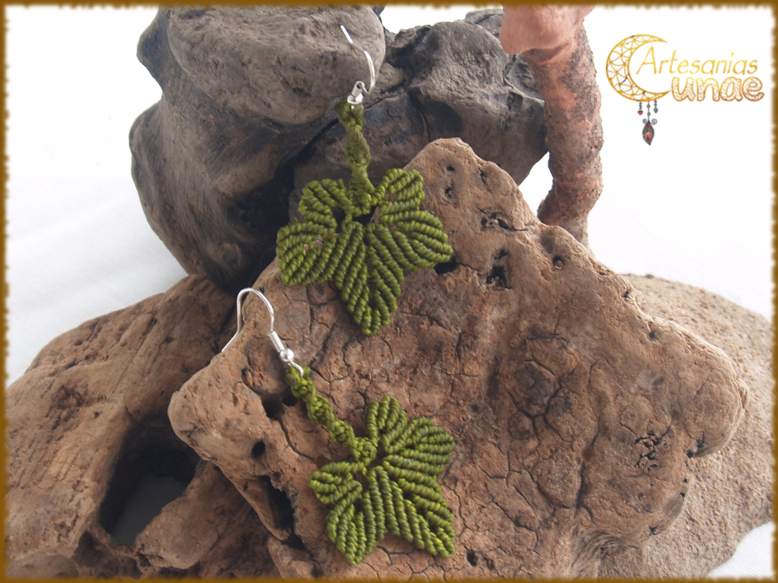 Pendientes Hojas.