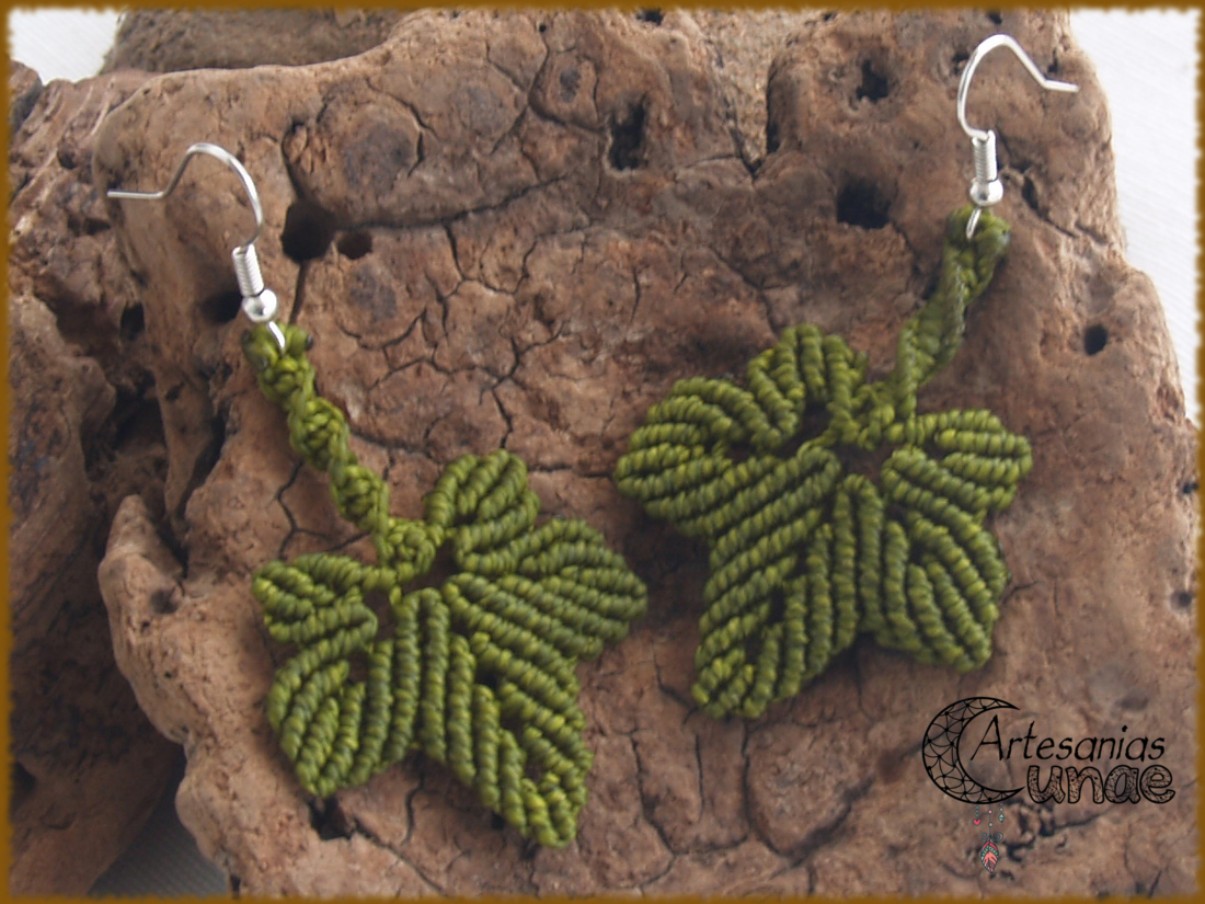 Pendientes Hojas.
