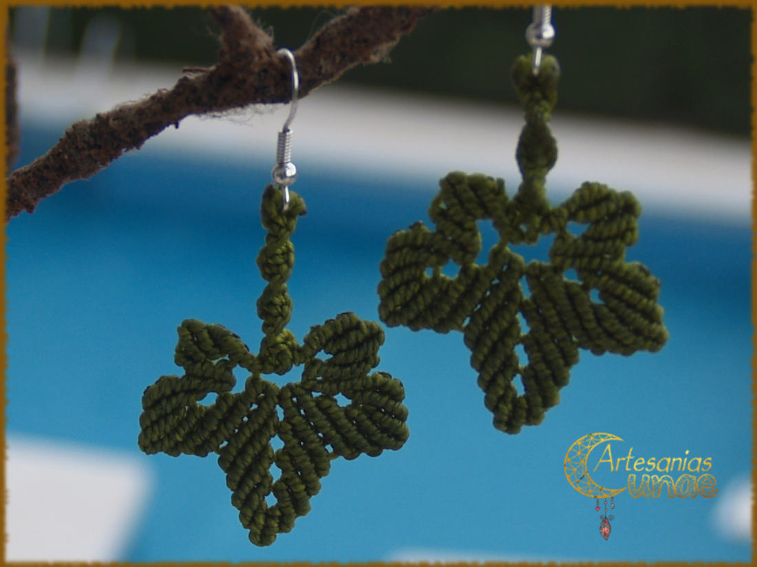 Pendientes Hojas.