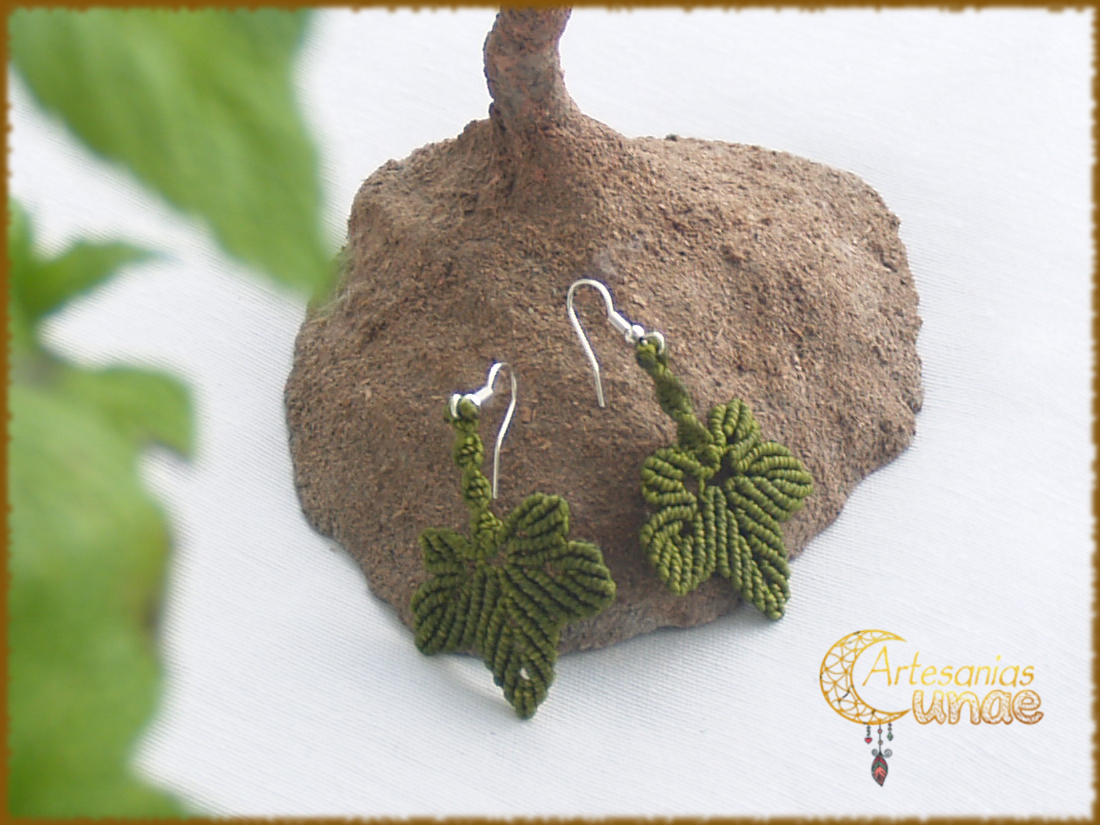 Pendientes Hojas.