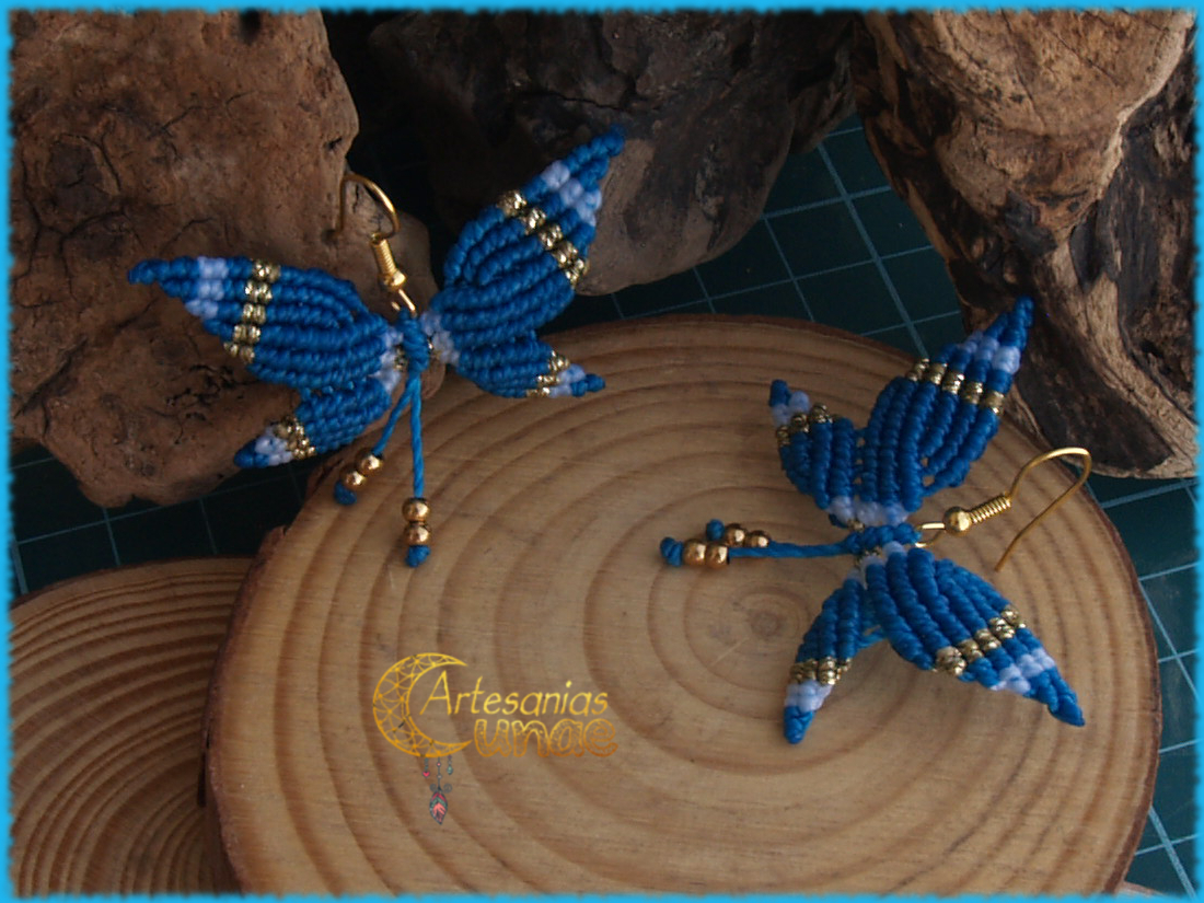 Pendientes "Mariposas" Azules.