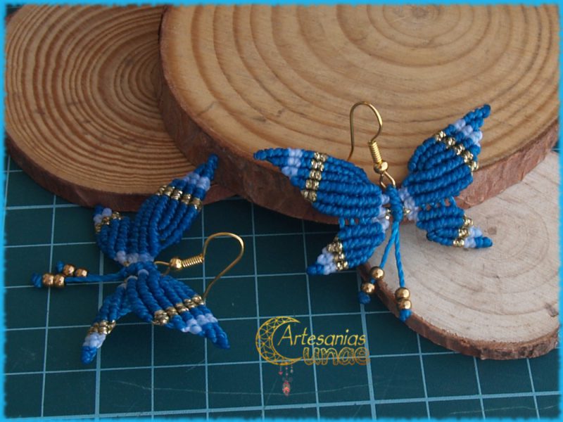 Pendientes "Mariposas" Azules.