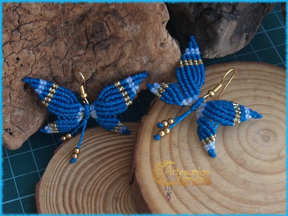 Pendientes "Mariposas" Azules.
