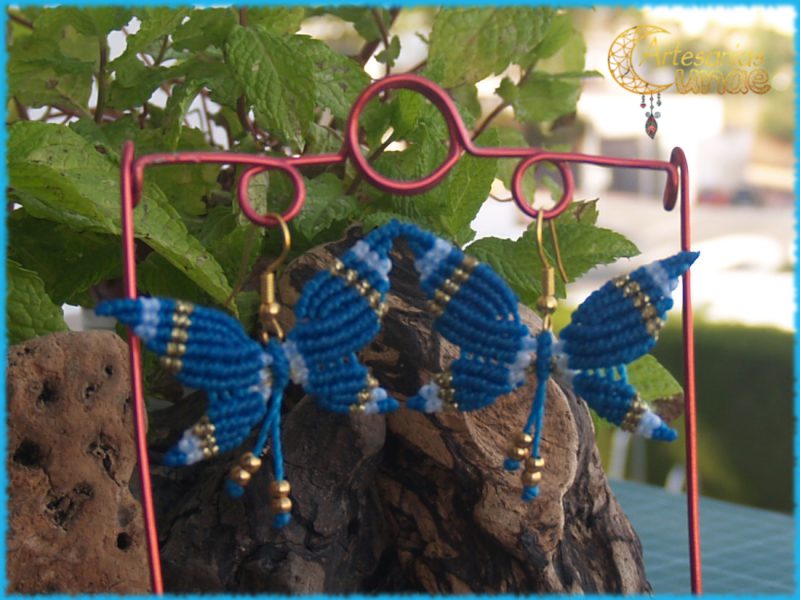 Pendientes "Mariposas" Azules.