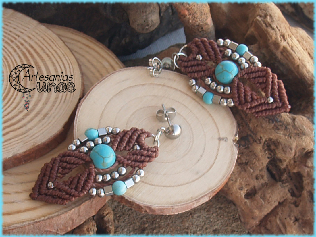 Pendientes "Howlita Turquesa".