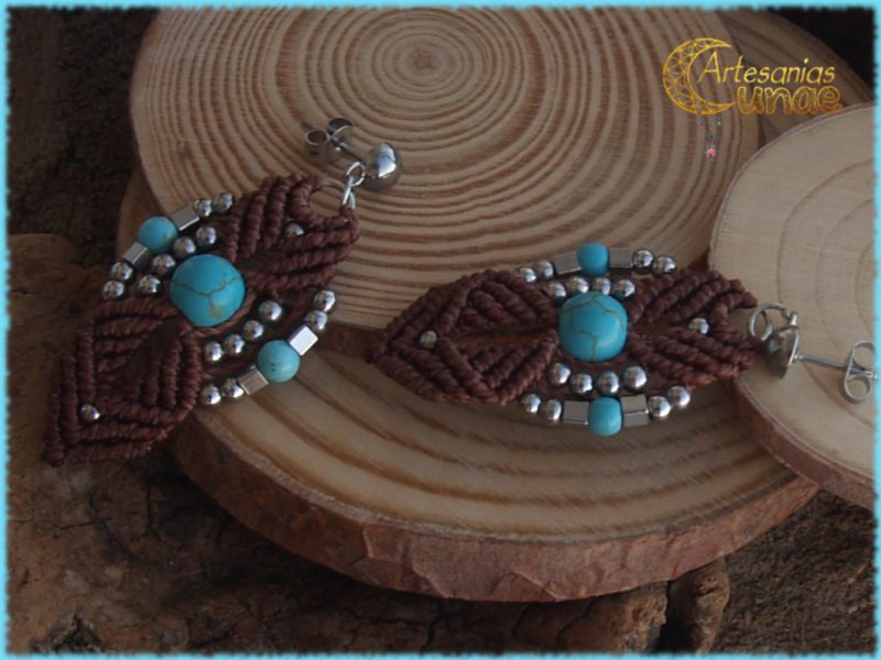 Pendientes "Howlita Turquesa".