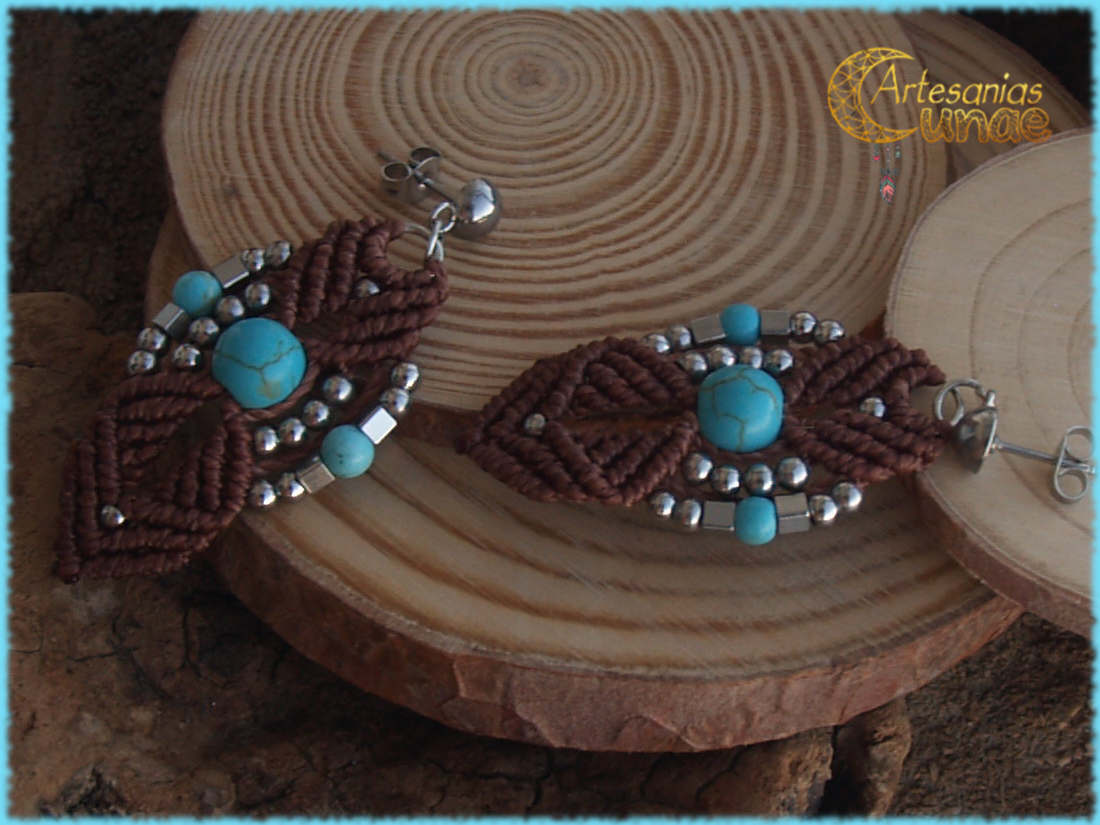 Pendientes "Howlita Turquesa".