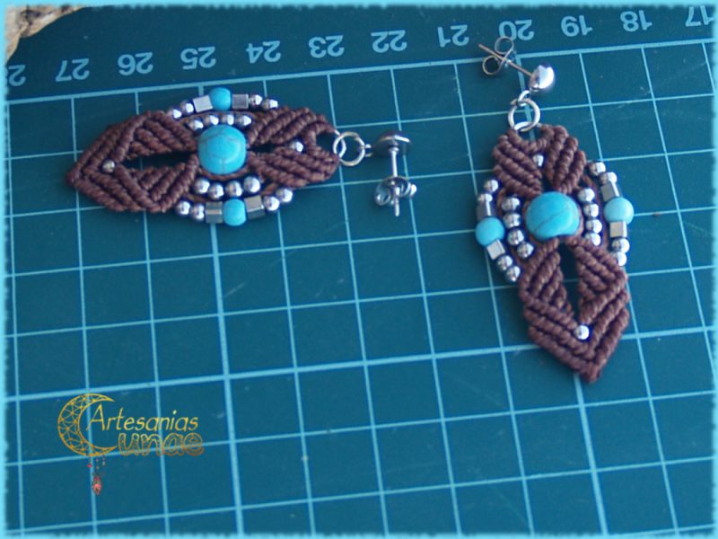 Pendientes "Howlita Turquesa".