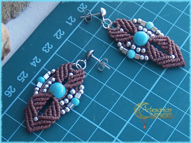 Pendientes "Howlita Turquesa".