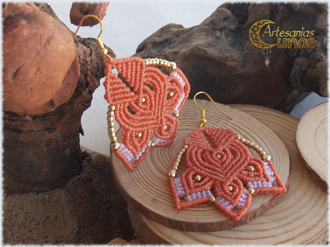 Pendientes "Flor de LOTO".